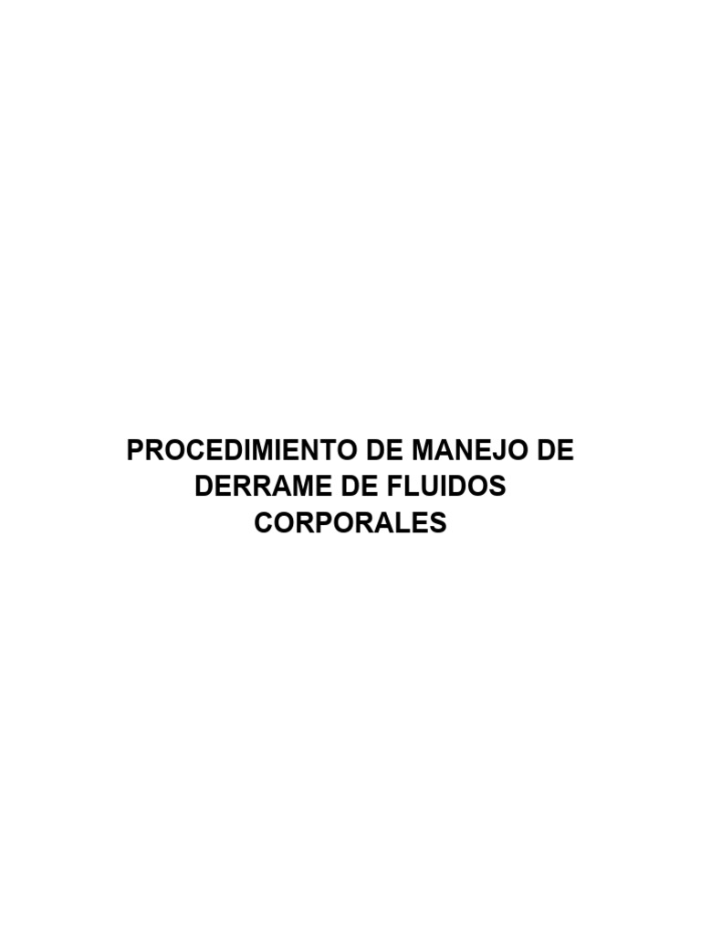 Manejo Seguro de Derrames de Fluidos | PDF | Residuos
