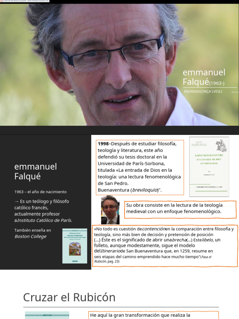 Emmanuel Falque: Filosofía y Teología | PDF | Teología | Experiencia