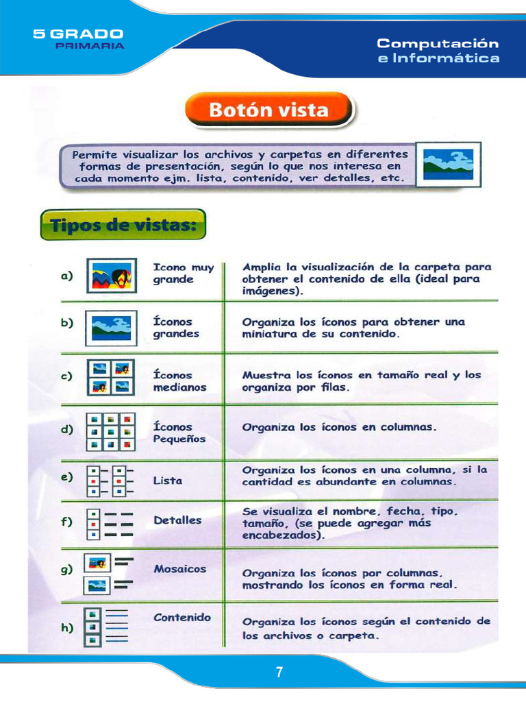5 COMPUTACIÓN 5TO GRADO tomo II-7 | PDF