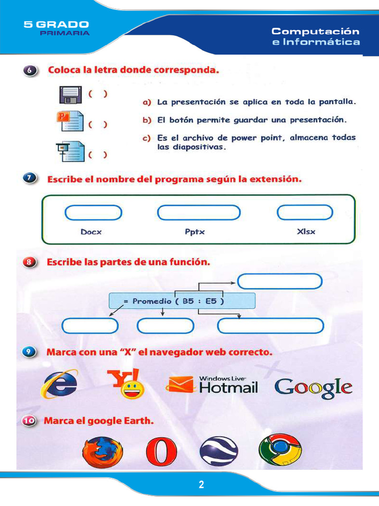 5 Computación 5to Grado Tomo II-2 | PDF