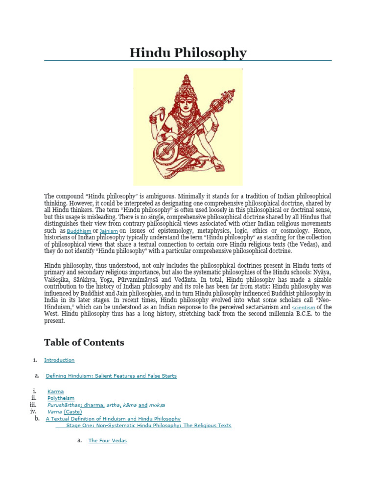 Overview of Hindu Philosophy | PDF | Vedas | Hindu Philosophy