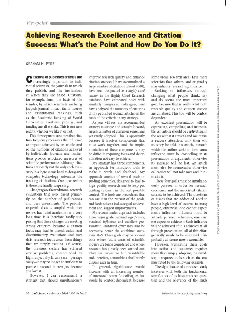 Strategies for Citation Success in Research | PDF | Citation | Foraging