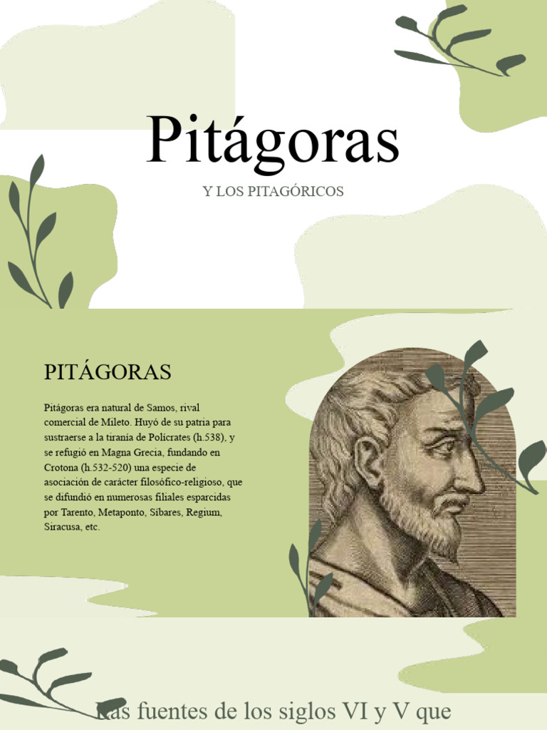 Pitágoras y Los Pitagóricos | PDF | Pitágoras | Platón