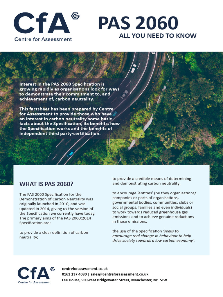 Understanding PAS 2060 for Carbon Neutrality | PDF | Carbon Footprint ...