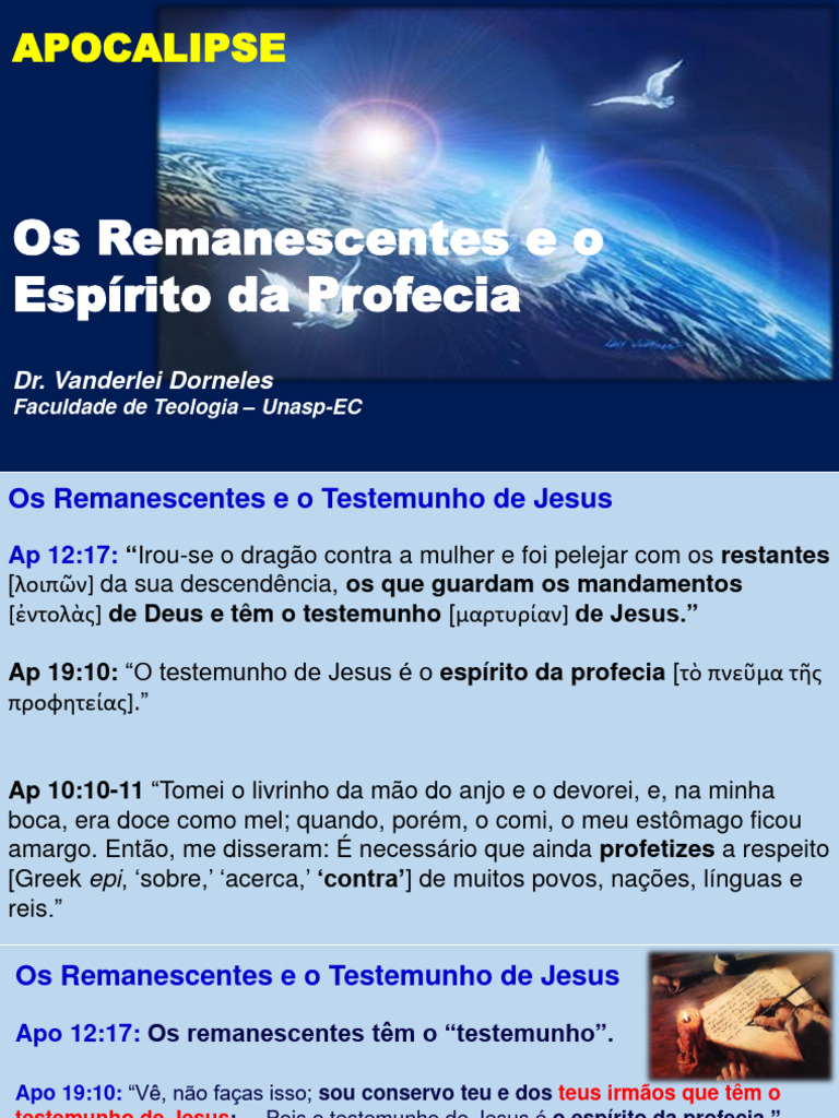 Remanescentes e o Espírito de Profecia | PDF | Daniel (personagem ...
