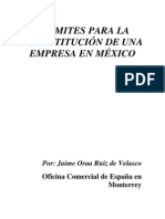 Tramites Constitucion Empresa Mexico