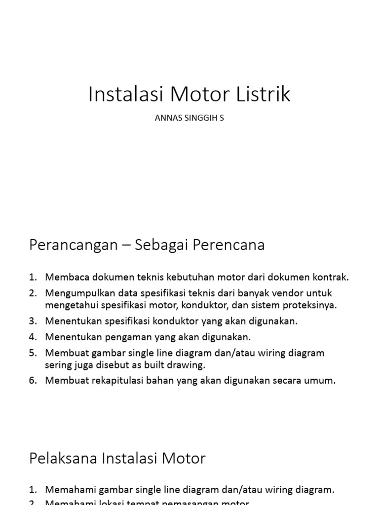 Panduan Instalasi Motor Listrik | PDF | Sains & Matematika | Komputer
