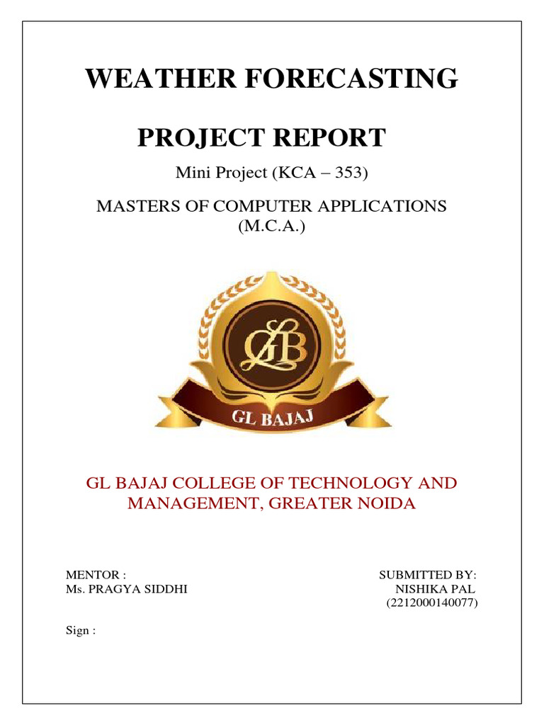 Weather Forecasting N | PDF