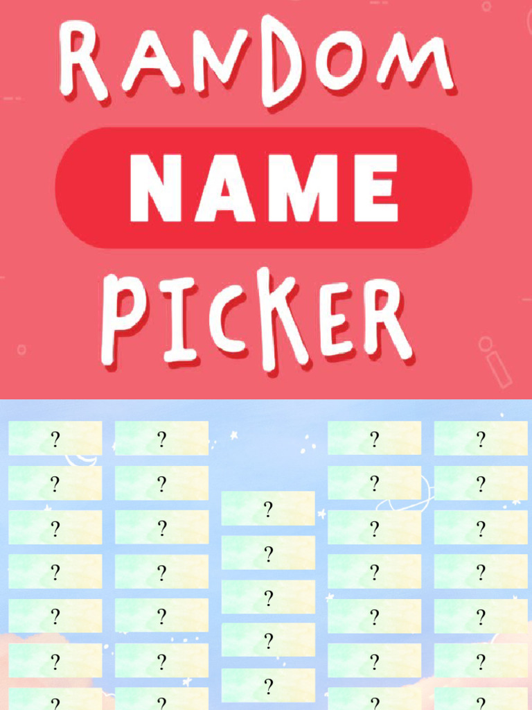 Random Name Picker List | PDF