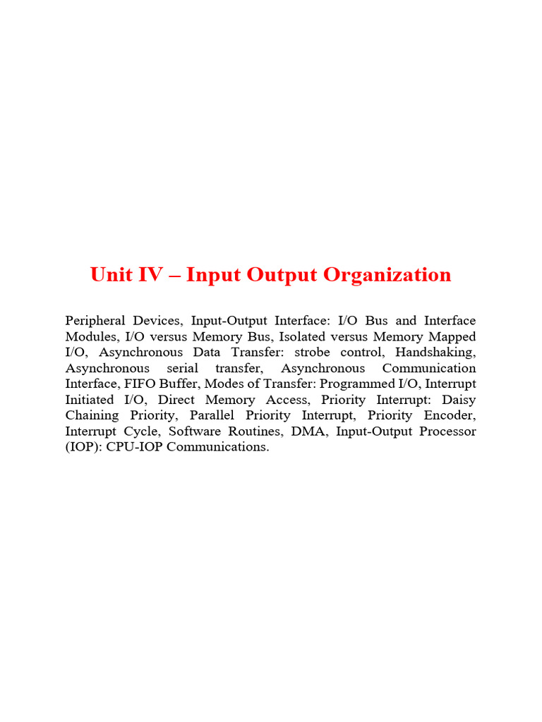 Coa complete notes pdf input output central processing unit