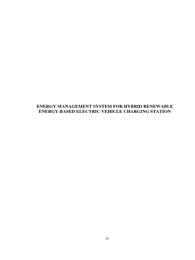 Hybrid Renewable EV Charging System | PDF | Solar Panel | Rechargeable ...
