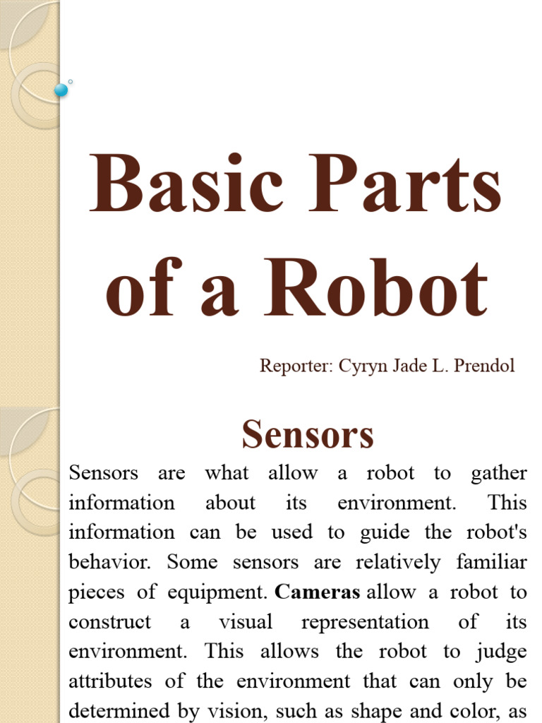 Parts of a Robot | PDF | Robotics | Actuator