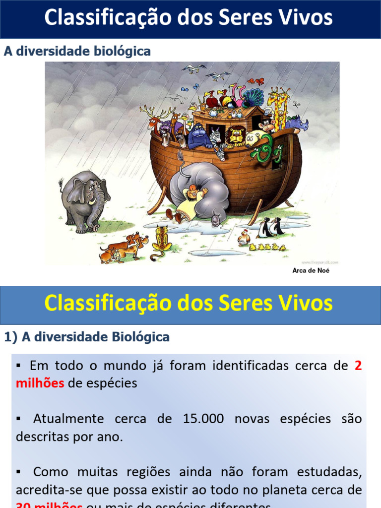 Classificação dos Seres Vivos | PDF | Espécies | Plantas