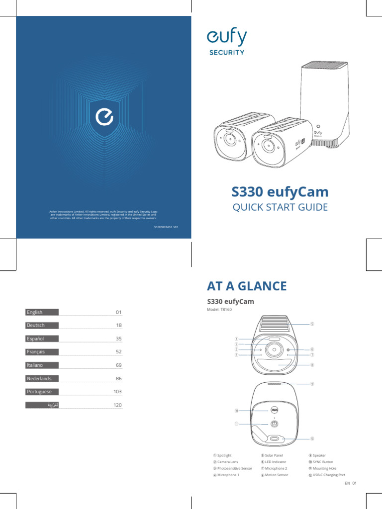 S330 eufyCam Quick Start Guide | PDF | Hard Disk Drive | Electronics