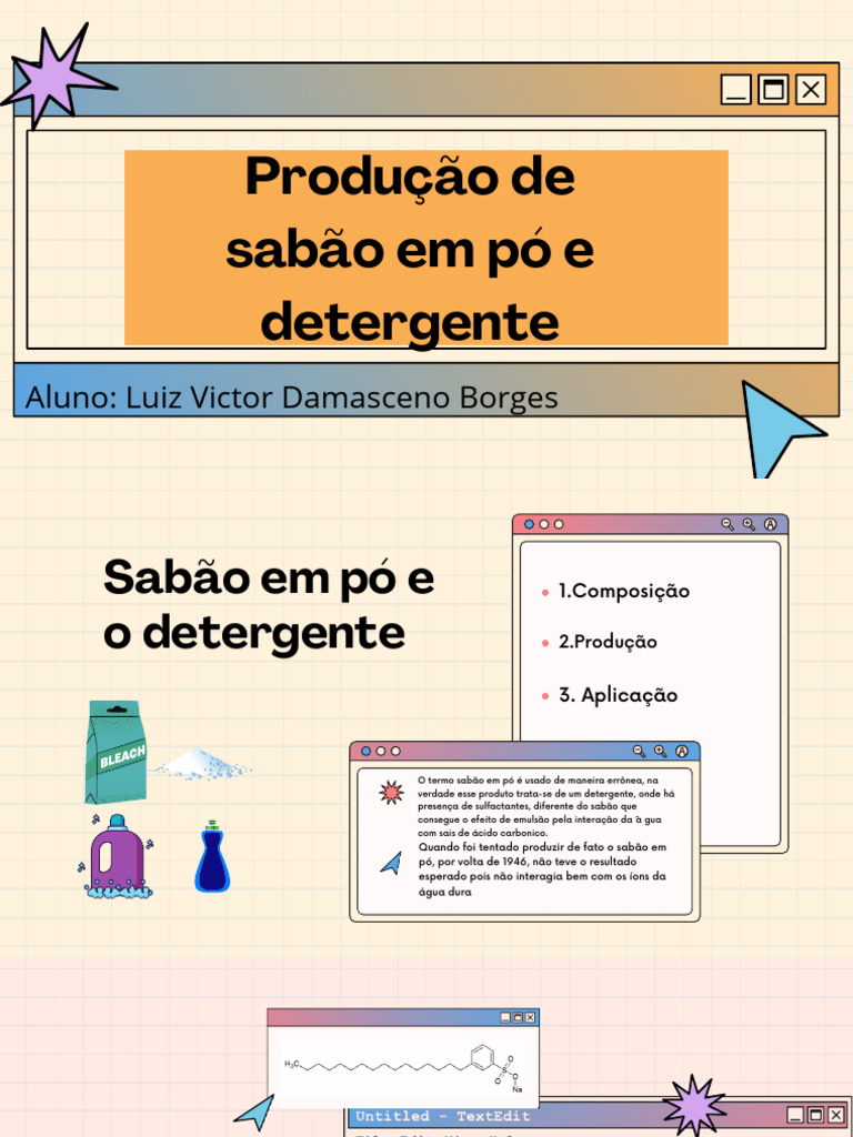 Composição e Produção de Sabão em Pó | PDF | Sabonete | Compostos químicos