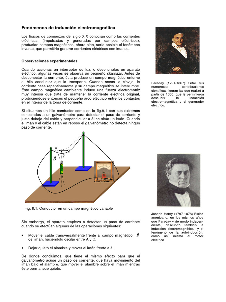 Inducción Electromagnética: Experimentos y Teoría | PDF | Inducción ...