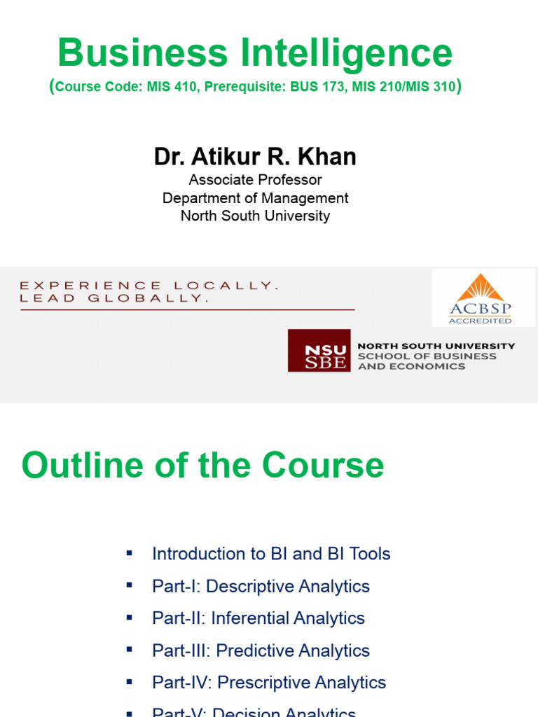 Business Intelligence Course Overview | PDF | Sampling (Statistics ...