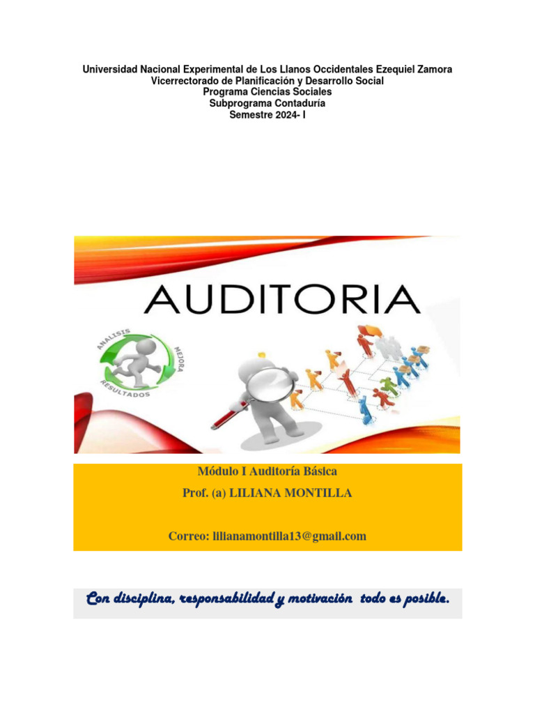 Módulo I Auditoría Básica Descargar Gratis Pdf Auditoría Contador