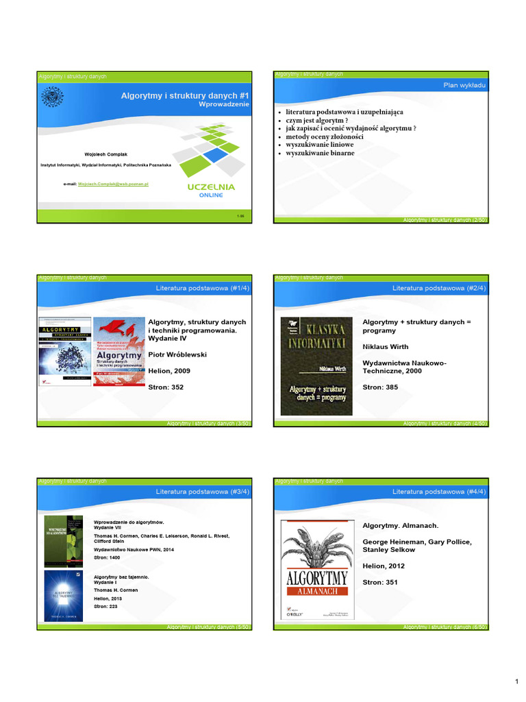 Algorytmy I Struktury Danych CS 01-5 | PDF