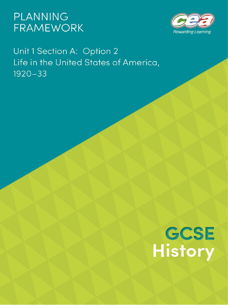 Gcse planning framework history unit 1 section a option 2 download