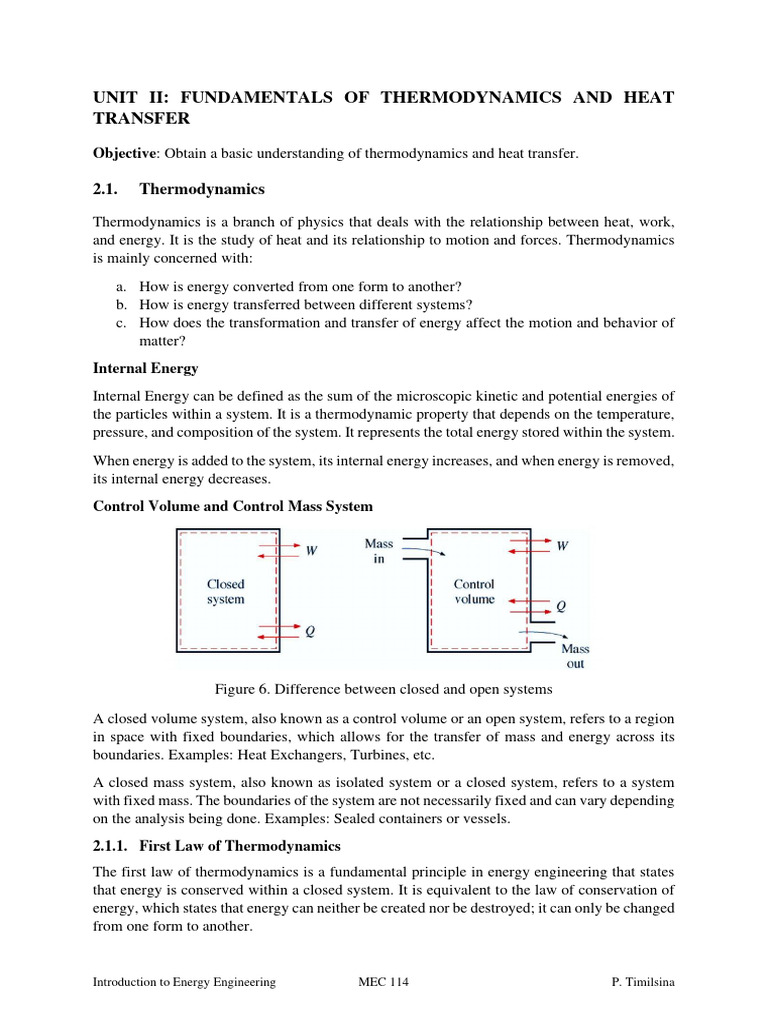 UnitII-Fundamentals of Thermodynamics and Heat Transfer-Classnotes-PT ...