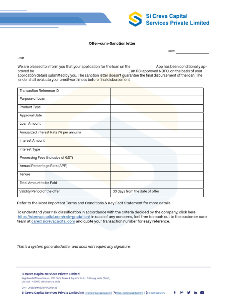 Image result for Conditional Loan Approval Letter | PDF | Loans | Interest