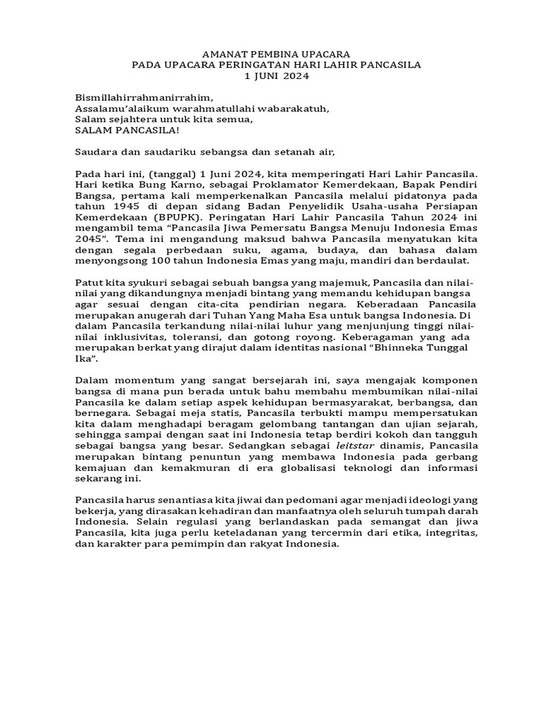 Naskah Amanat Pembina Upacara Hari Pahlawan yang Inspiratif dan Sederhana