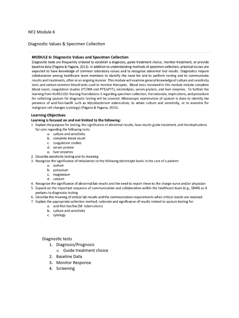 Nursing Foundation 2 Module 6 | PDF | White Blood Cell | Blood Cell