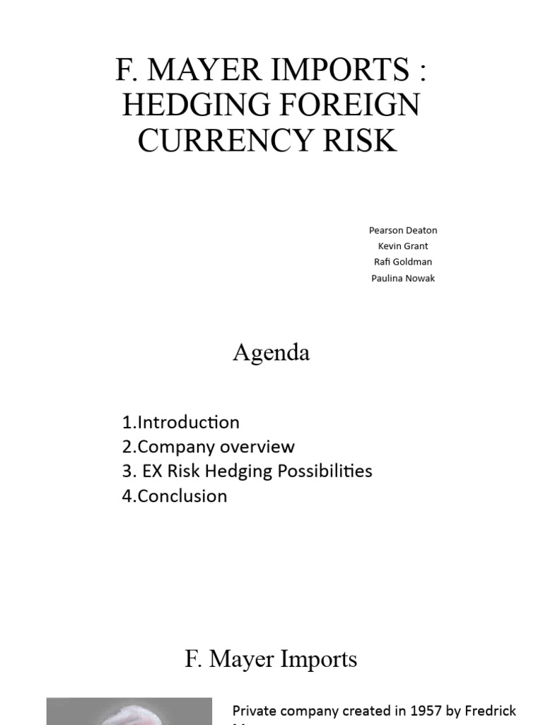 Hedging Currency Risk at F. Mayer Imports | PDF | Option (Finance ...