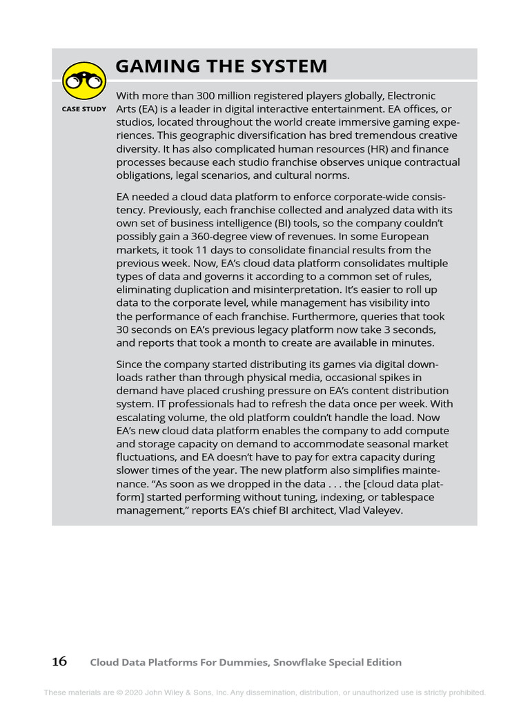 Cloud Data Platform For Dummies Snowflake Special Edition 1-22 | PDF ...