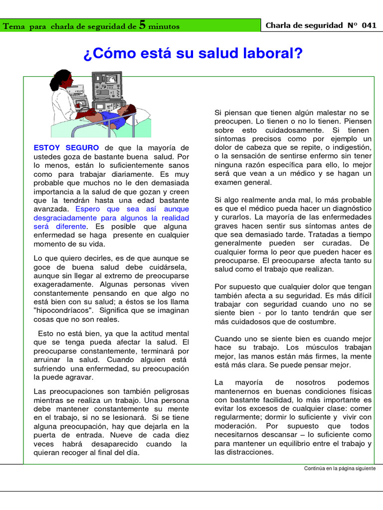 Salud Laboral y Seguridad en el Trabajo | PDF | Seguridad y salud ...