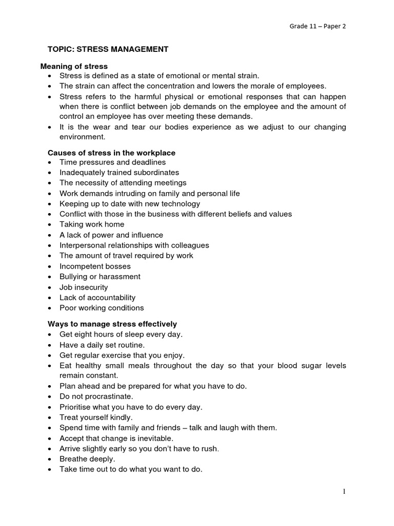 Stress and Crisis Management Guide | PDF | Employment | Stress (Biology)