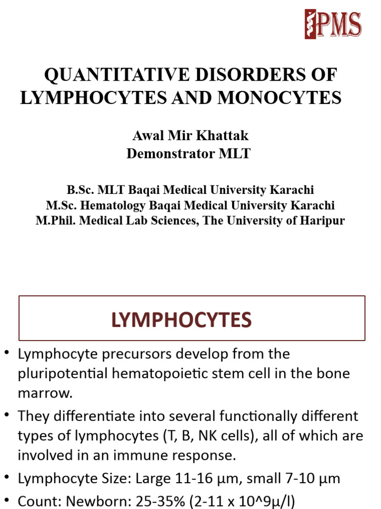 Lymphocyte and Monocyte Disorders Explained | PDF | Lymphocyte | Immune ...