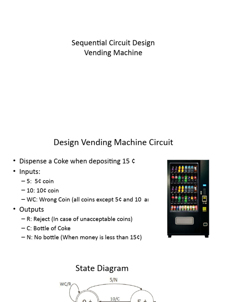 Vending Machine | PDF | Teaching Mathematics | Boolean Algebra