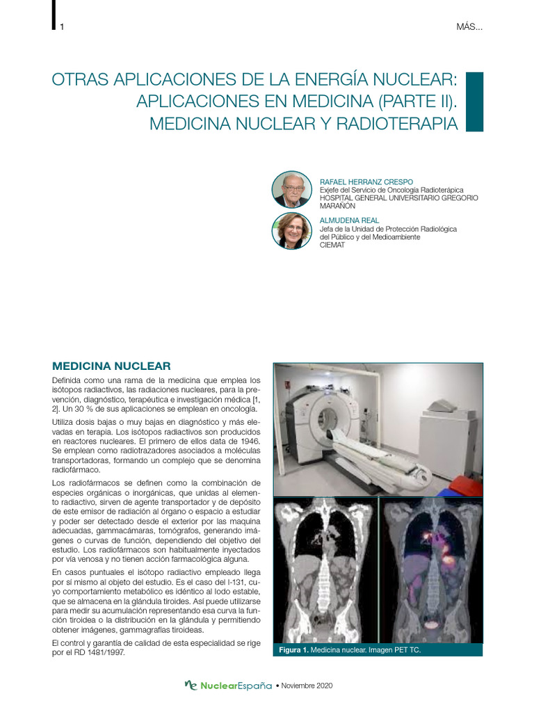 Medicina Nuclear Diagn stico Y Terapia PDF Terapia De Radiaci n 