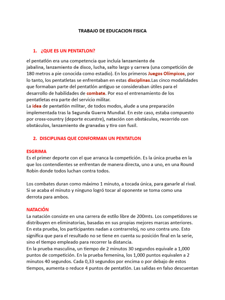 Trabajo de Educacion Fisica | PDF | Deporte del atletismo | Deportes ...