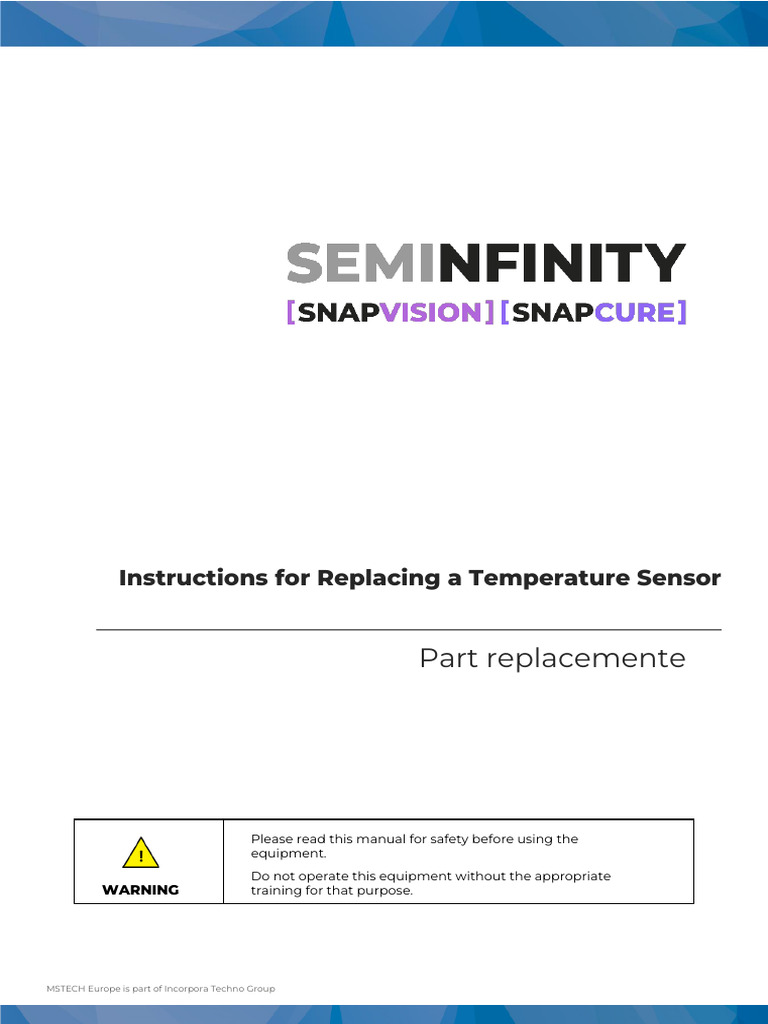 Temperature Sensor Replacement Guide | PDF | Equipment | Manufactured Goods