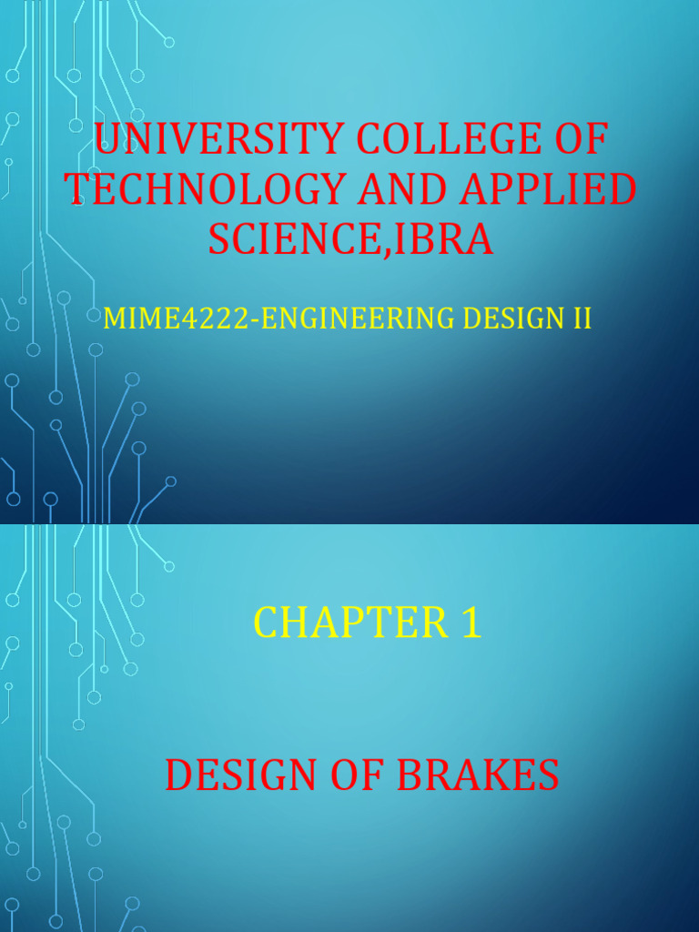 Design of Brakes With Problems | PDF | Brake | Friction