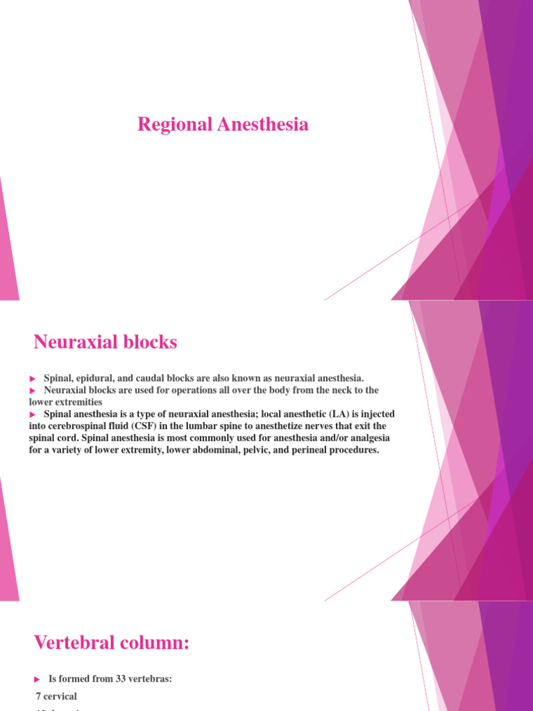 Spinal Anesthesia 4 Download Free Pdf Spinal Cord Vertebral Column