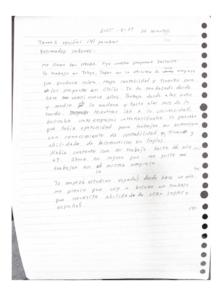 carta escrita por alumno | PDF