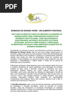 Biomassa de Banana Verde