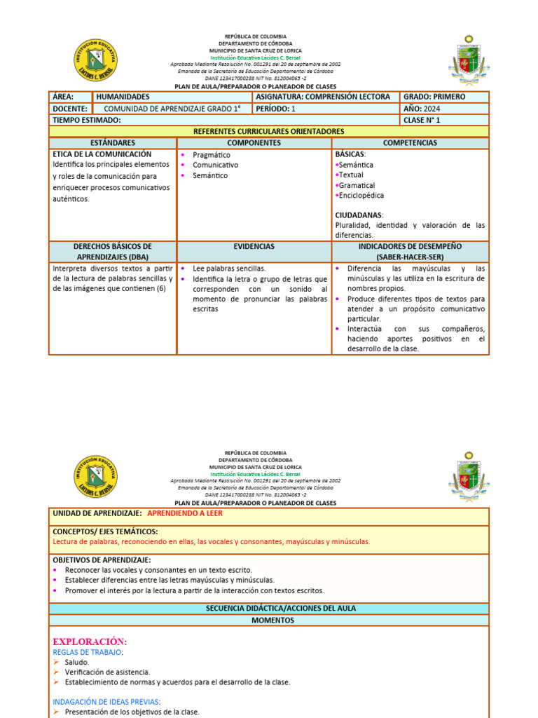 Comprensión Lectora para Primer Grado | PDF | Comprensión lectora ...
