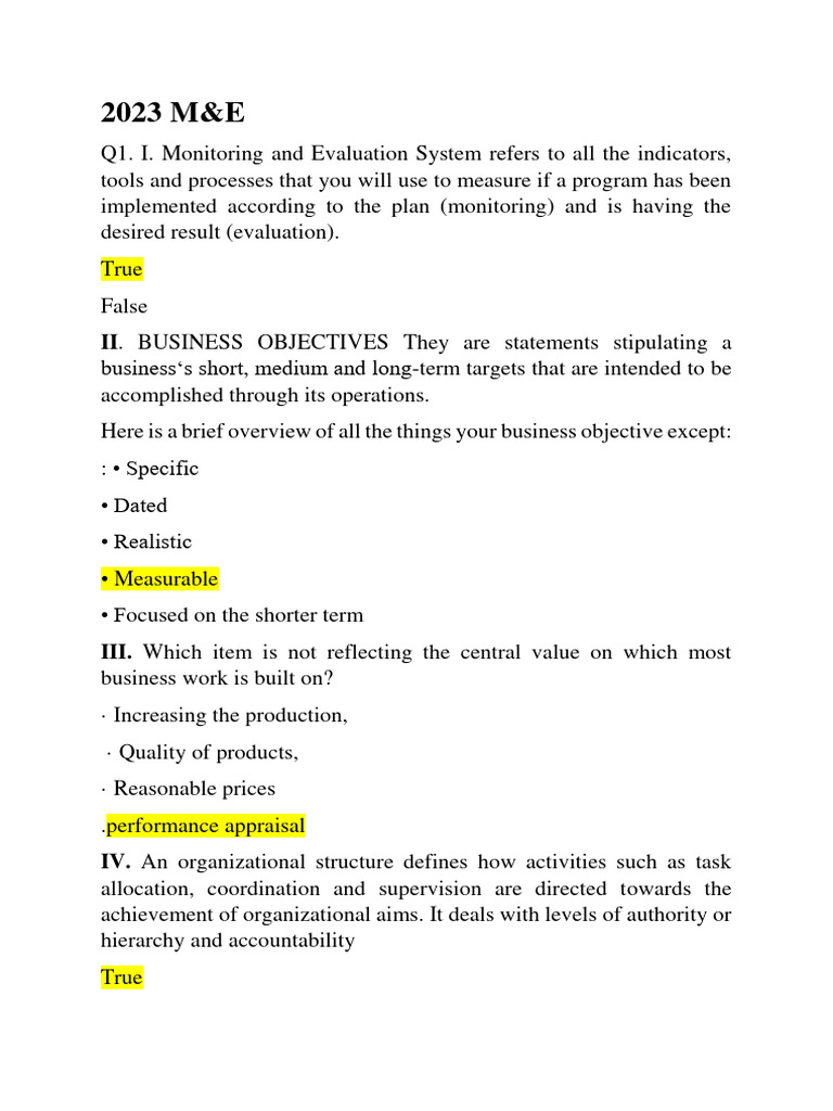 Monitoring and Evaluation Framework | PDF | Audit | System