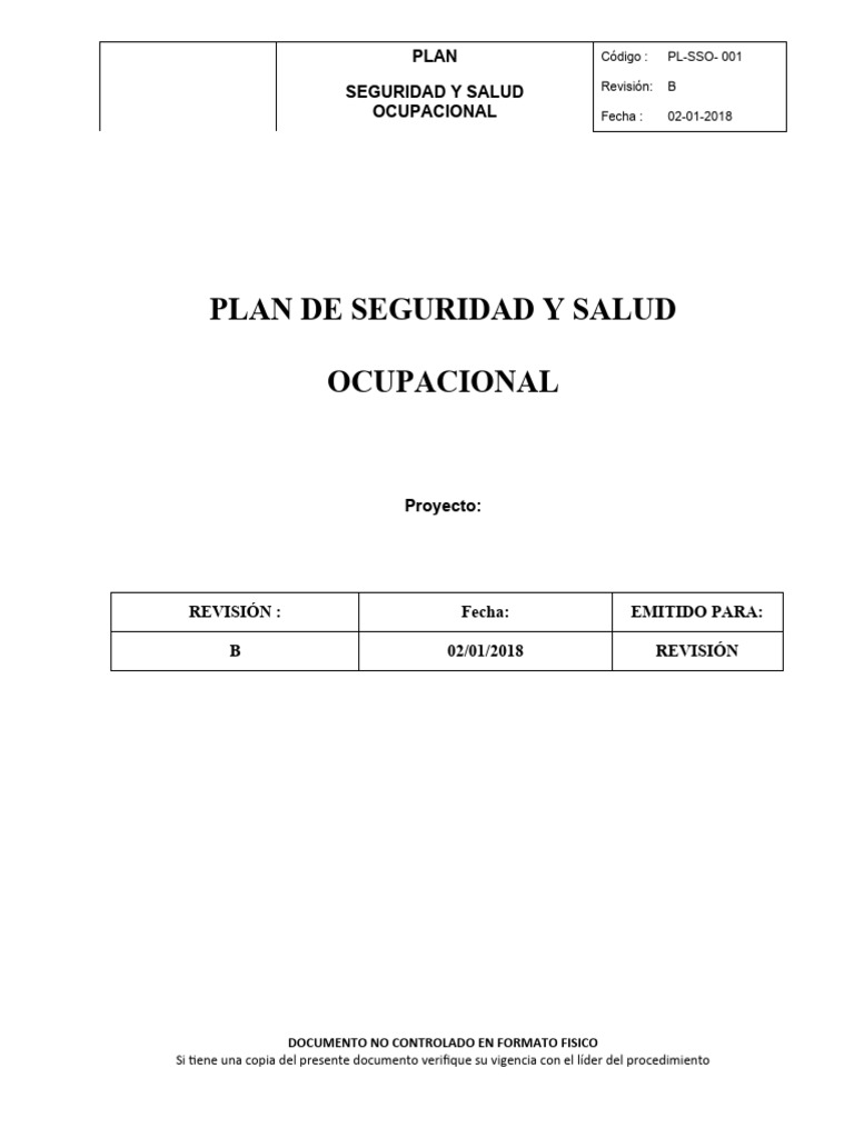 Plan de Seguridad | PDF | Seguridad y salud ocupacional