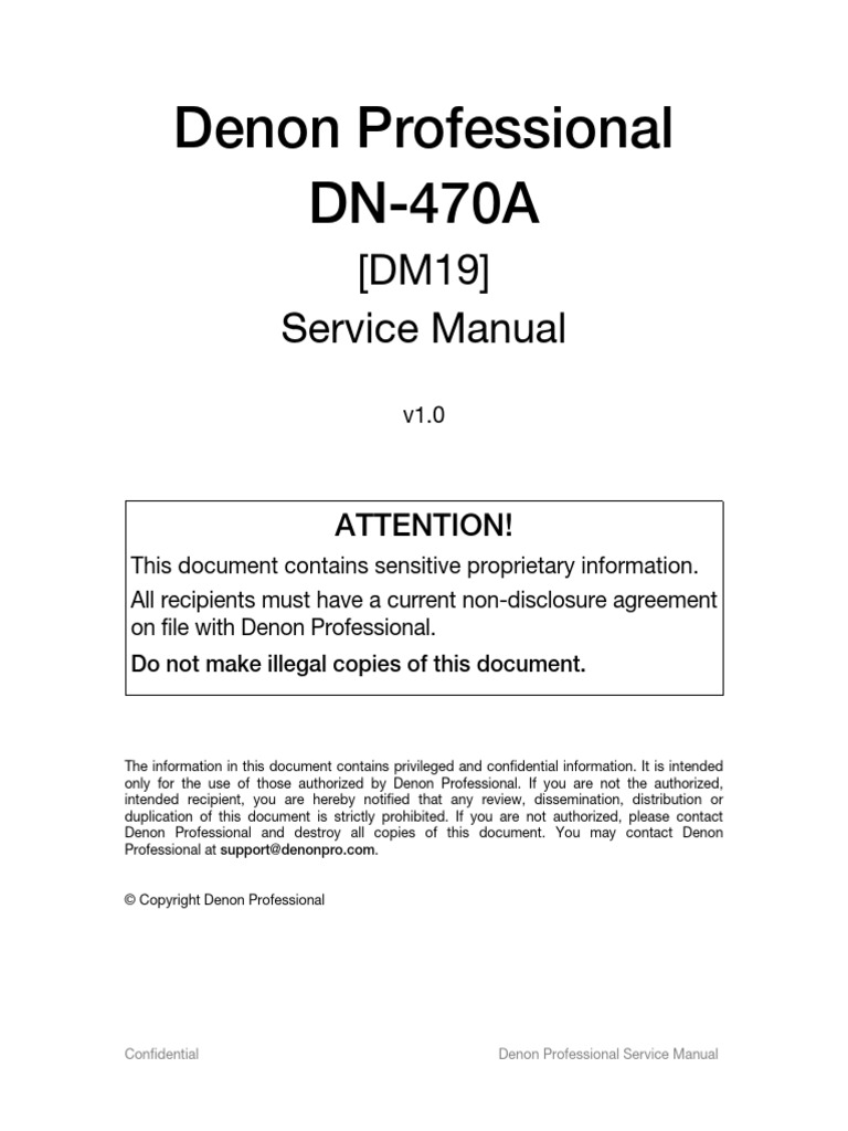 DN-470A - Service Manual - v1.0 | PDF | Printed Circuit Board | Resistor