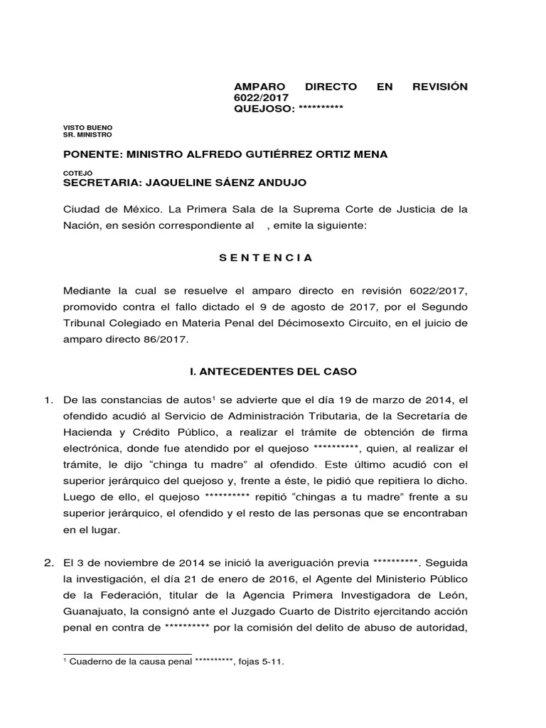 Amparo Directo | Descargar gratis PDF | Caso de ley | Derecho penal