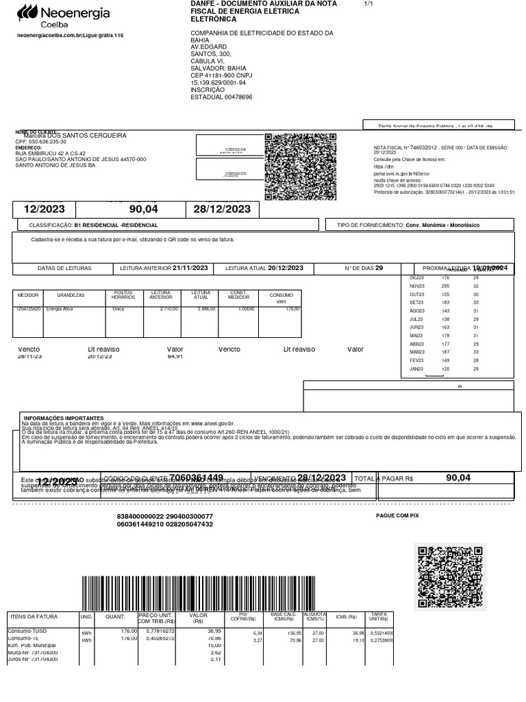 Segunda Via Fatura PDF