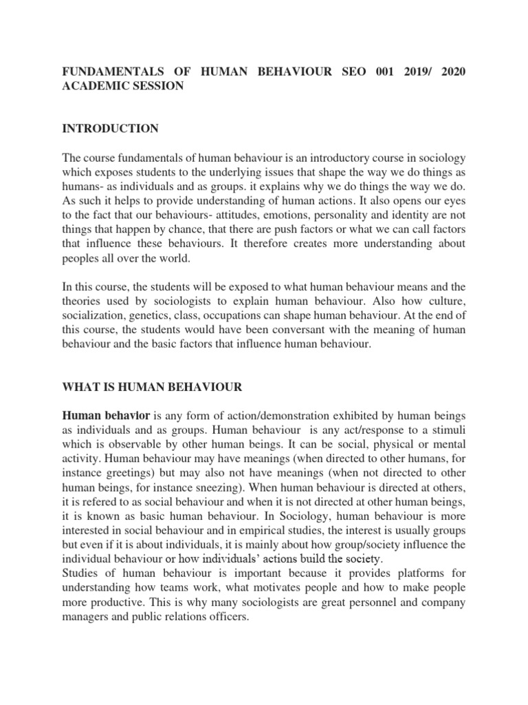 Seo 001 fundamentals of human behaviour download free pdf human