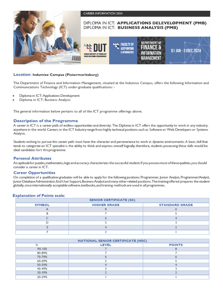 ICT Diploma Programs at Indumiso Campus | PDF | Diploma