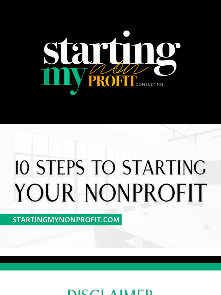 10 Steps To Starting Your Nonprofit Ppt Starting My Nonprofit Pdf